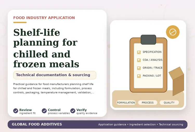 Shelf-life planning for chilled and frozen ready meals